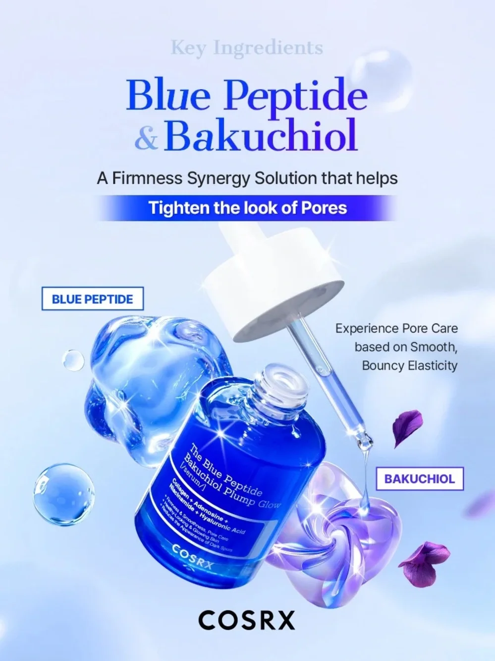 NWT COSRX Blue Peptide Bakuchiol Plump Glow Serum